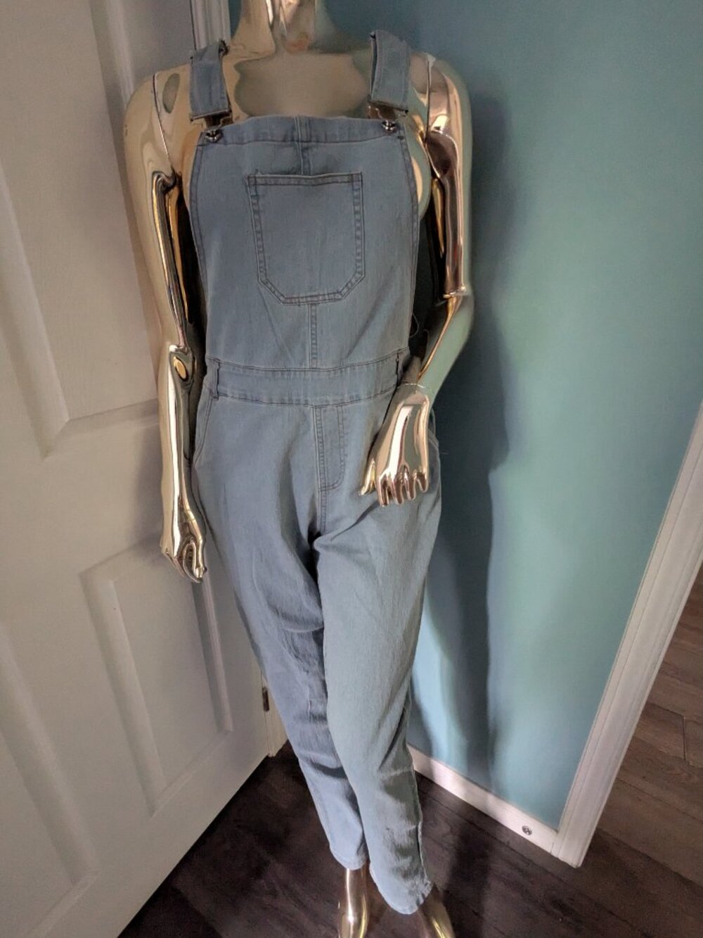 Overall faded denim